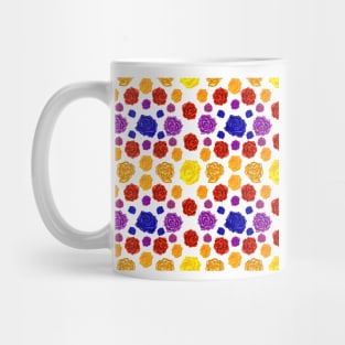 Rainbow Roses - Fun and Bright Fashion Pattern Mug